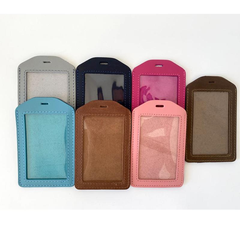 Premium PU Leather ID Card Holder - Vertical
